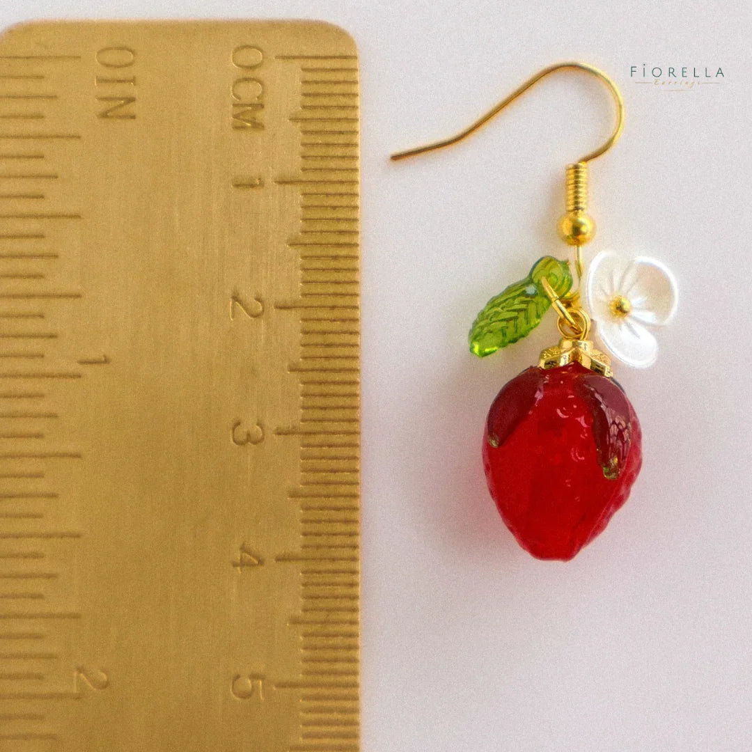 Strawberry Blossom Charm Earrings