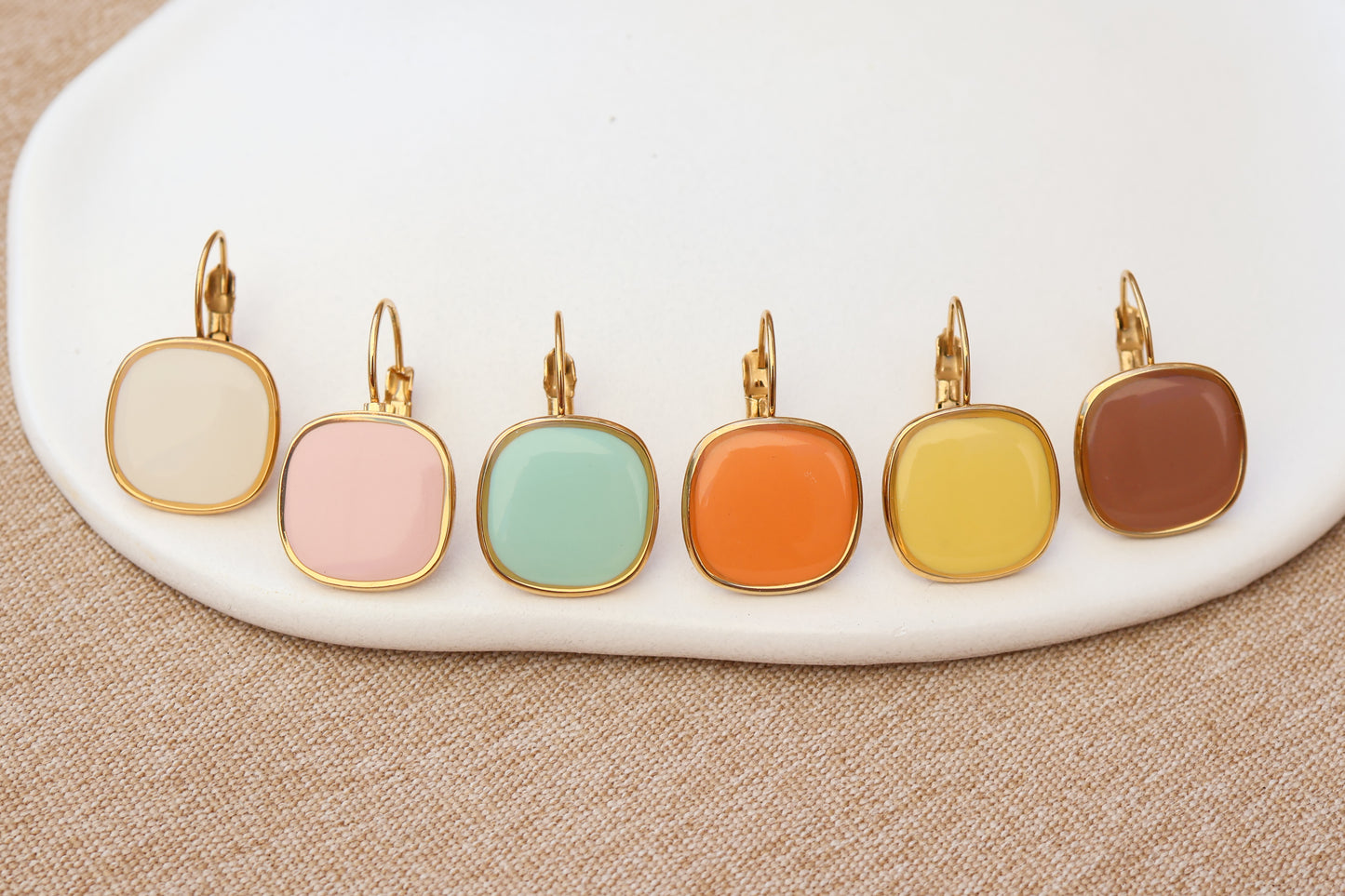 Viva Drop Earrings – Sunset Orange