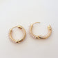 Riviera Pearl Gold Hoop Earrings