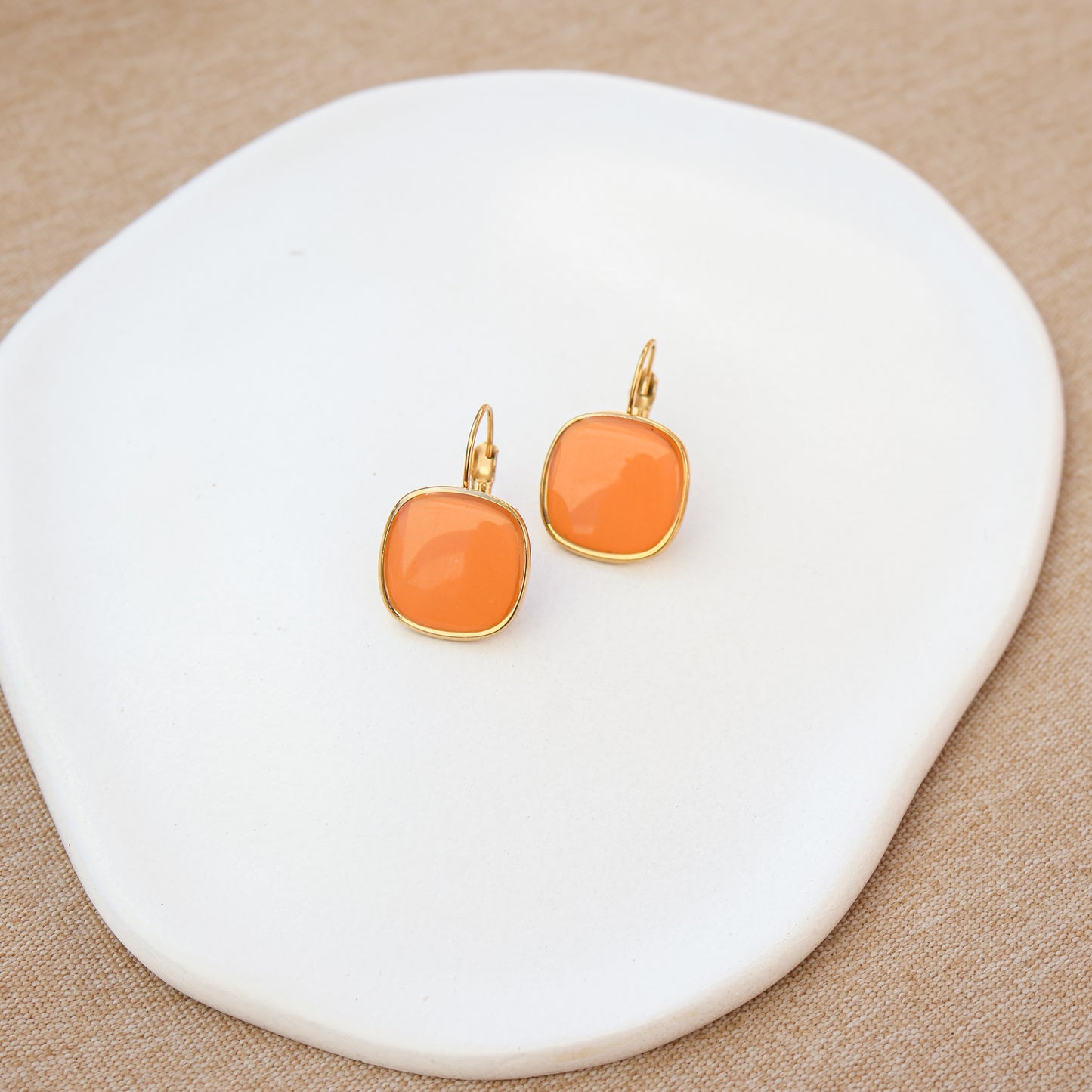 Viva Drop Earrings – Sunset Orange