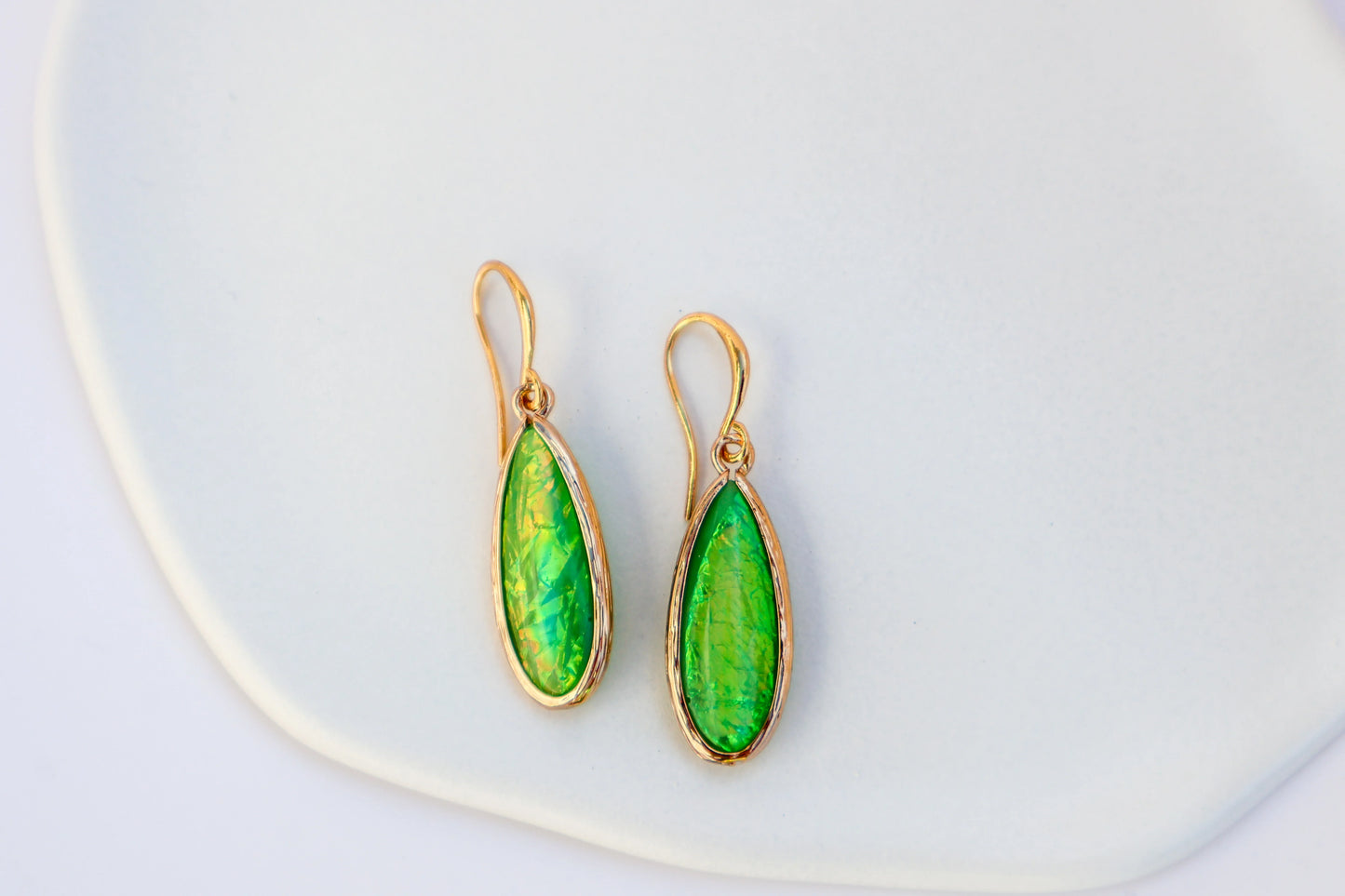 Iridescent Teardrop Elements Earrings