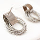 Eternity Textured Silver Earrings