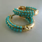 Aegean Turquoise Gold Hoop Earrings