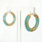 Aegean Turquoise Gold Hoop Earrings