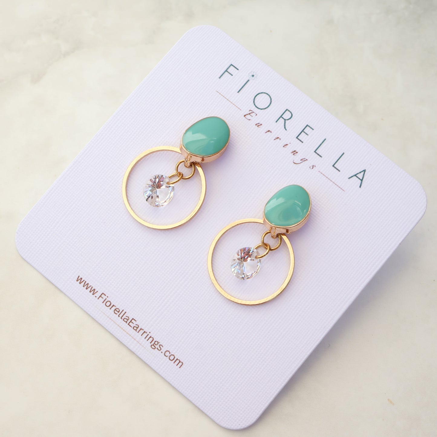 Halo Light Earrings — Aqua Frost