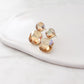 Radiance Duo Gem Earrings - Champagne