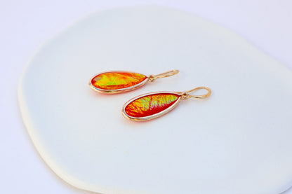 Iridescent Teardrop Elements Earrings
