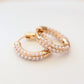 Riviera Pearl Gold Hoop Earrings