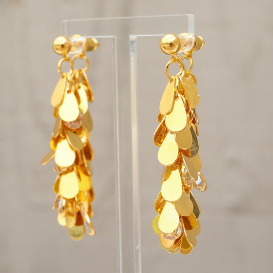 Liquid Light - Statement Gold Earrings