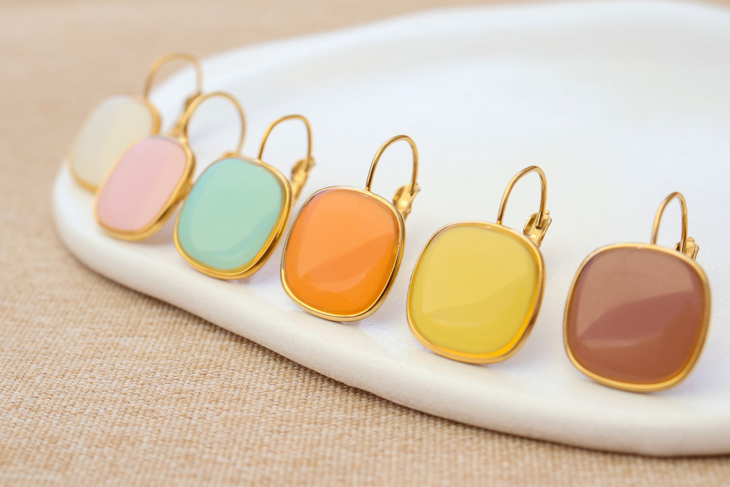 Viva Drop Earrings – Seafoam Aqua