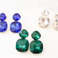 Radiance Duo Gem Earrings - Sapphire