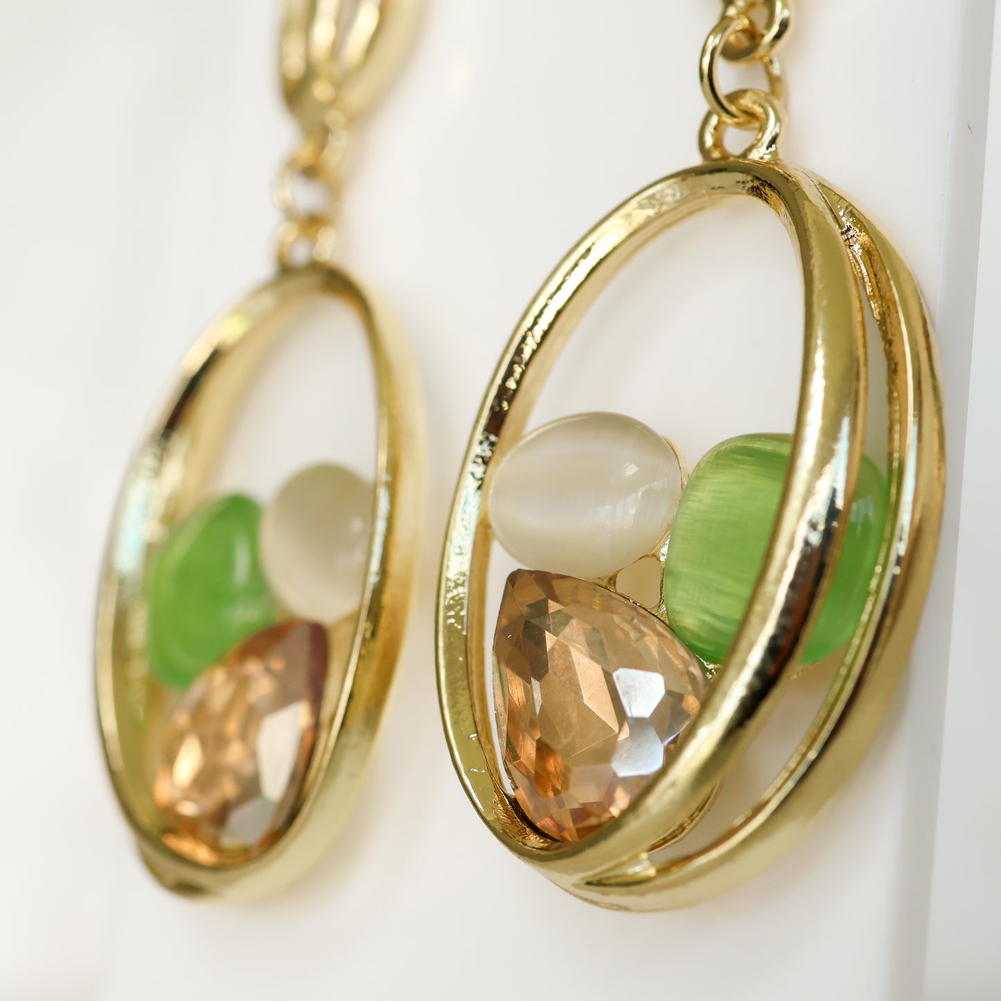 Lusso Drop Earrings – Pistachio