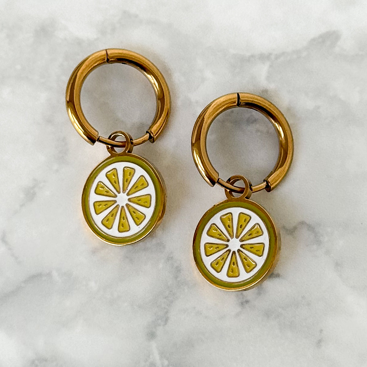 Capri Citrus Hoops - Gold