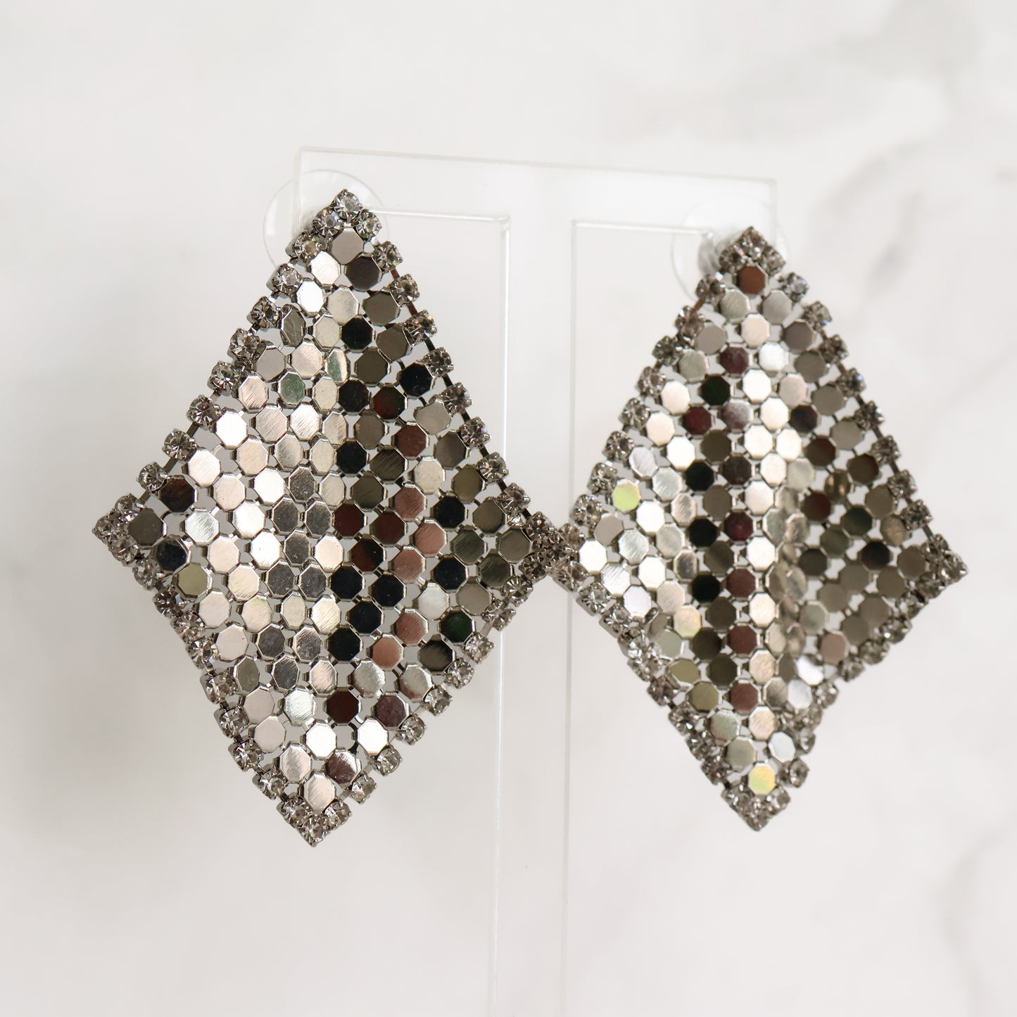 Gala Glow Drop Earrings - Silver