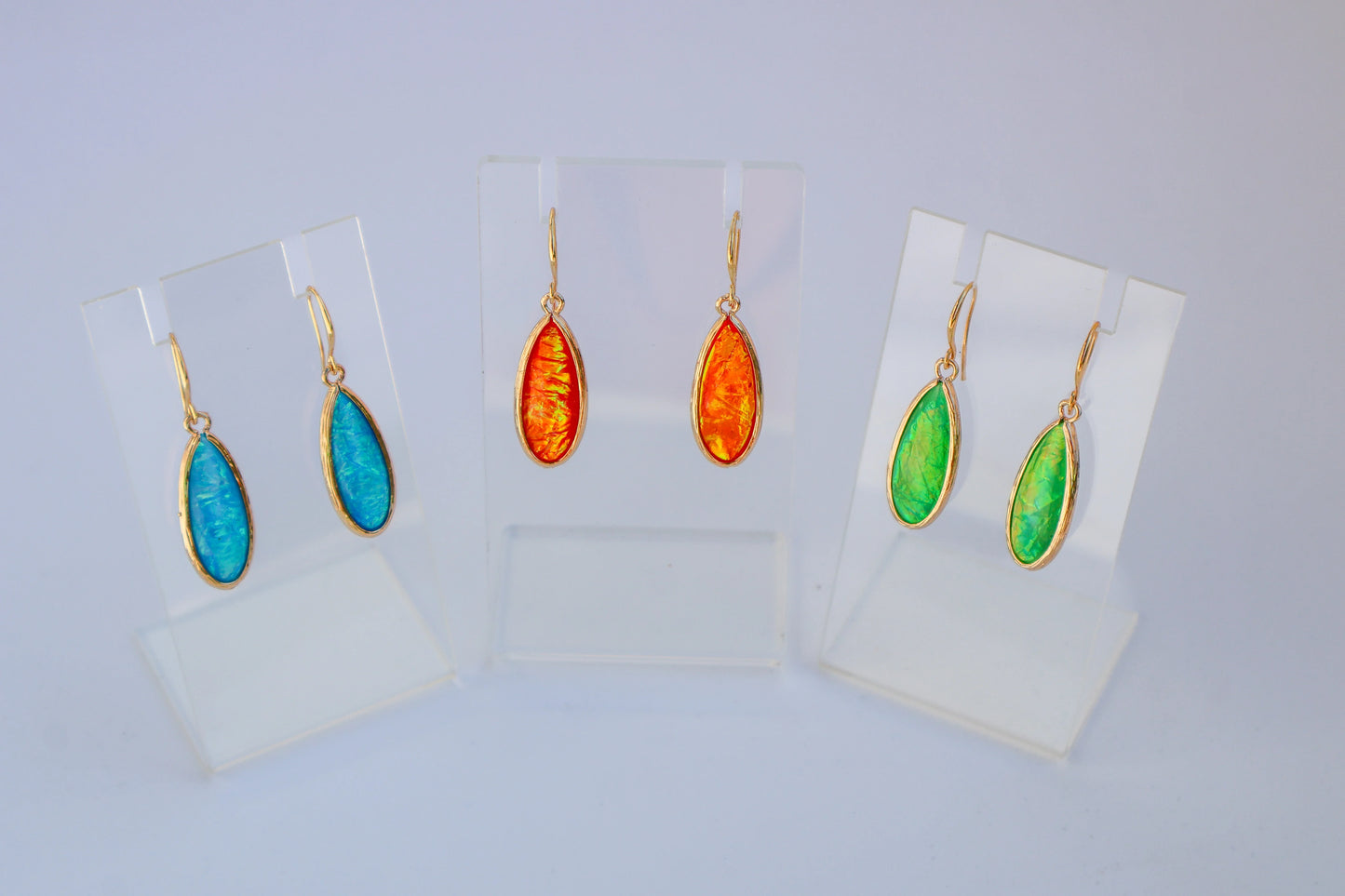 Iridescent Teardrop Elements Earrings
