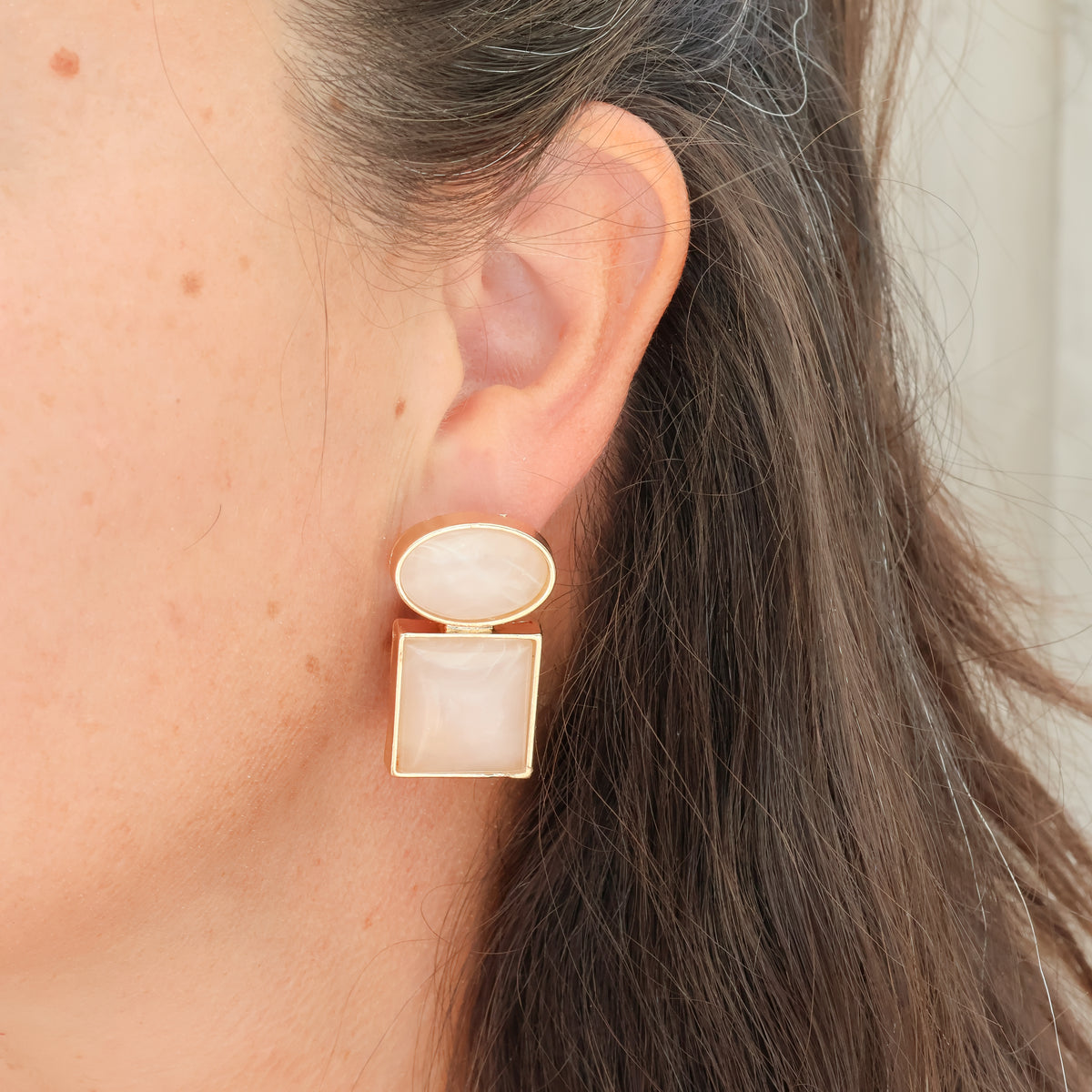 Forma Drop Earrings – Milk