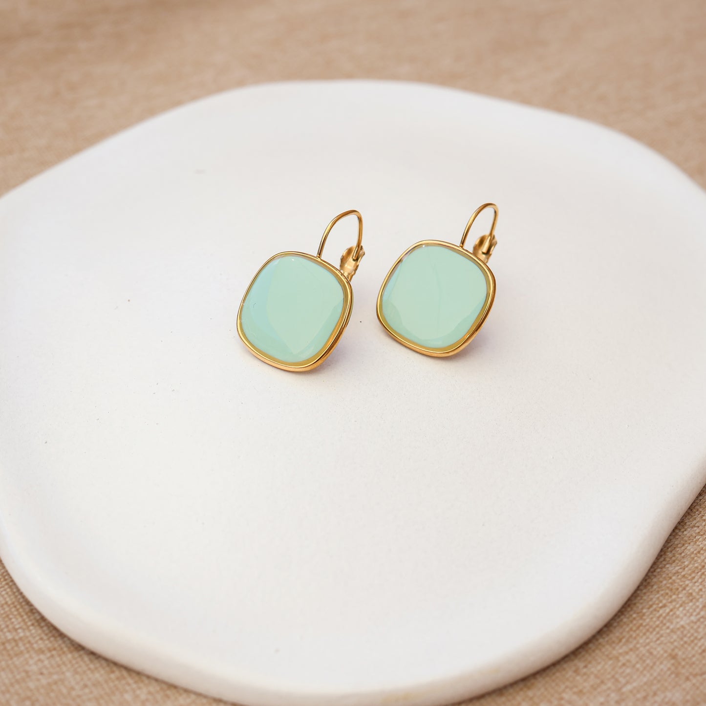 Viva Drop Earrings – Seafoam Aqua