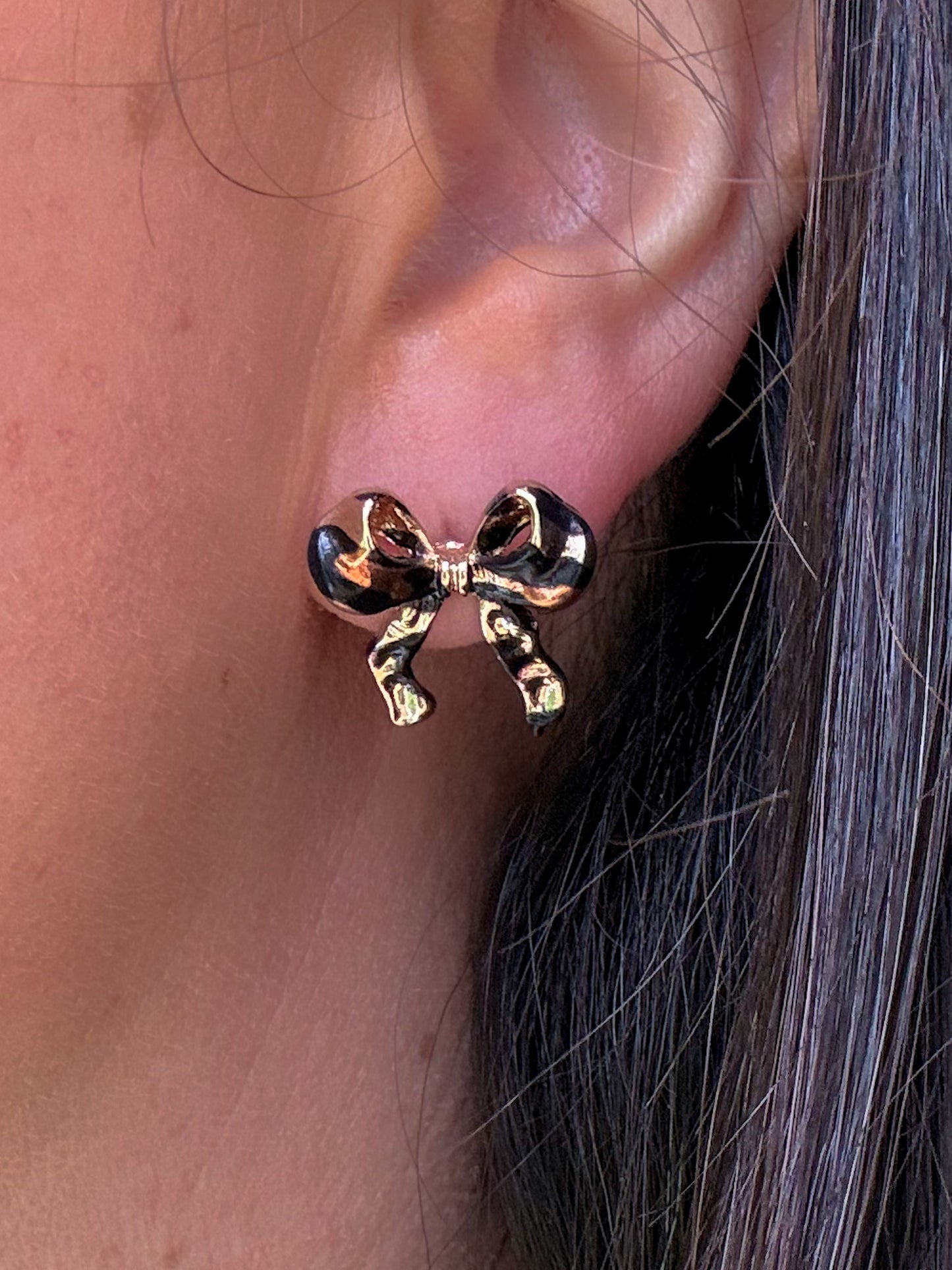 Leopard Print Bow Studs