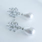 Fiore Pearl Drop Earrings – Silver