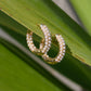 Riviera Pearl Gold Hoop Earrings
