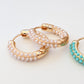 Riviera Pearl Gold Hoop Earrings