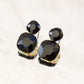 Radiance Duo Gem Earrings - Black