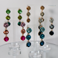 Emerald Trio Crystal Drop Earrings