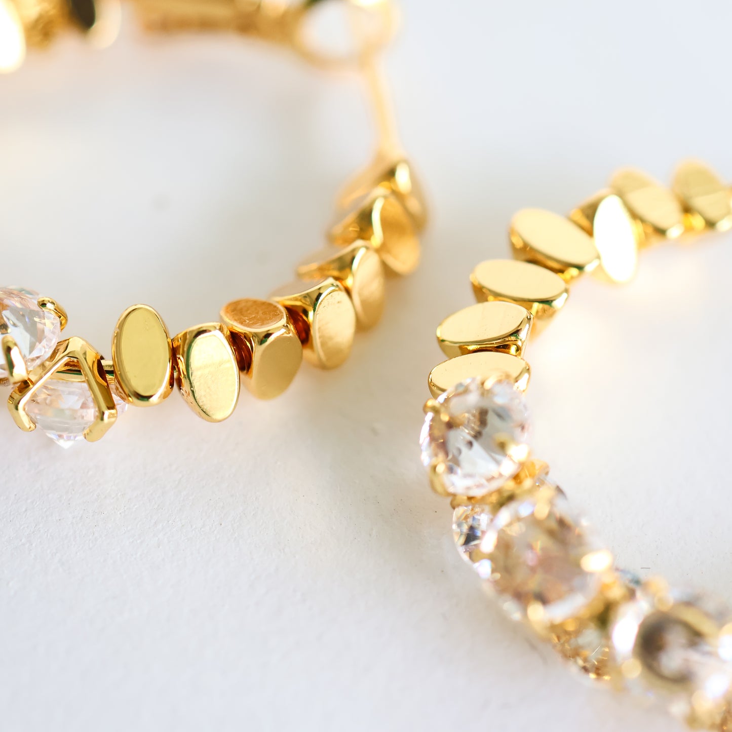 LUMINA Crystal Hoop Earrings - Gold