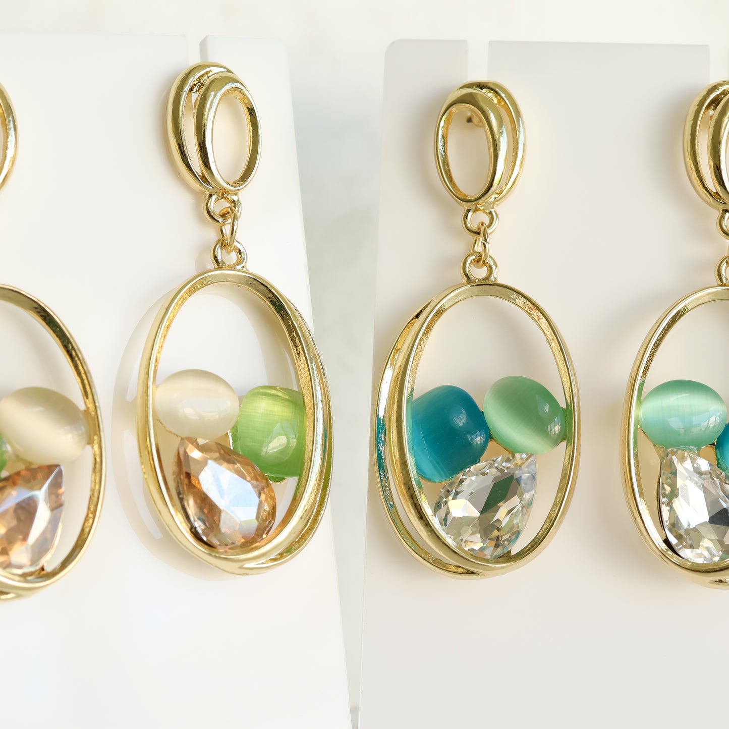 Lusso Drop Earrings – Pistachio
