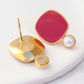 Viva Pearl Stud Earrings - Clay Red