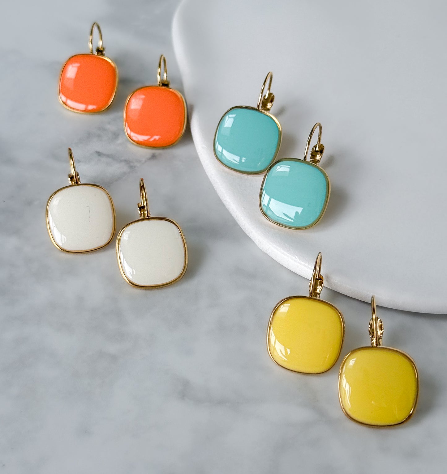 Viva Drop Earrings – Seafoam Aqua