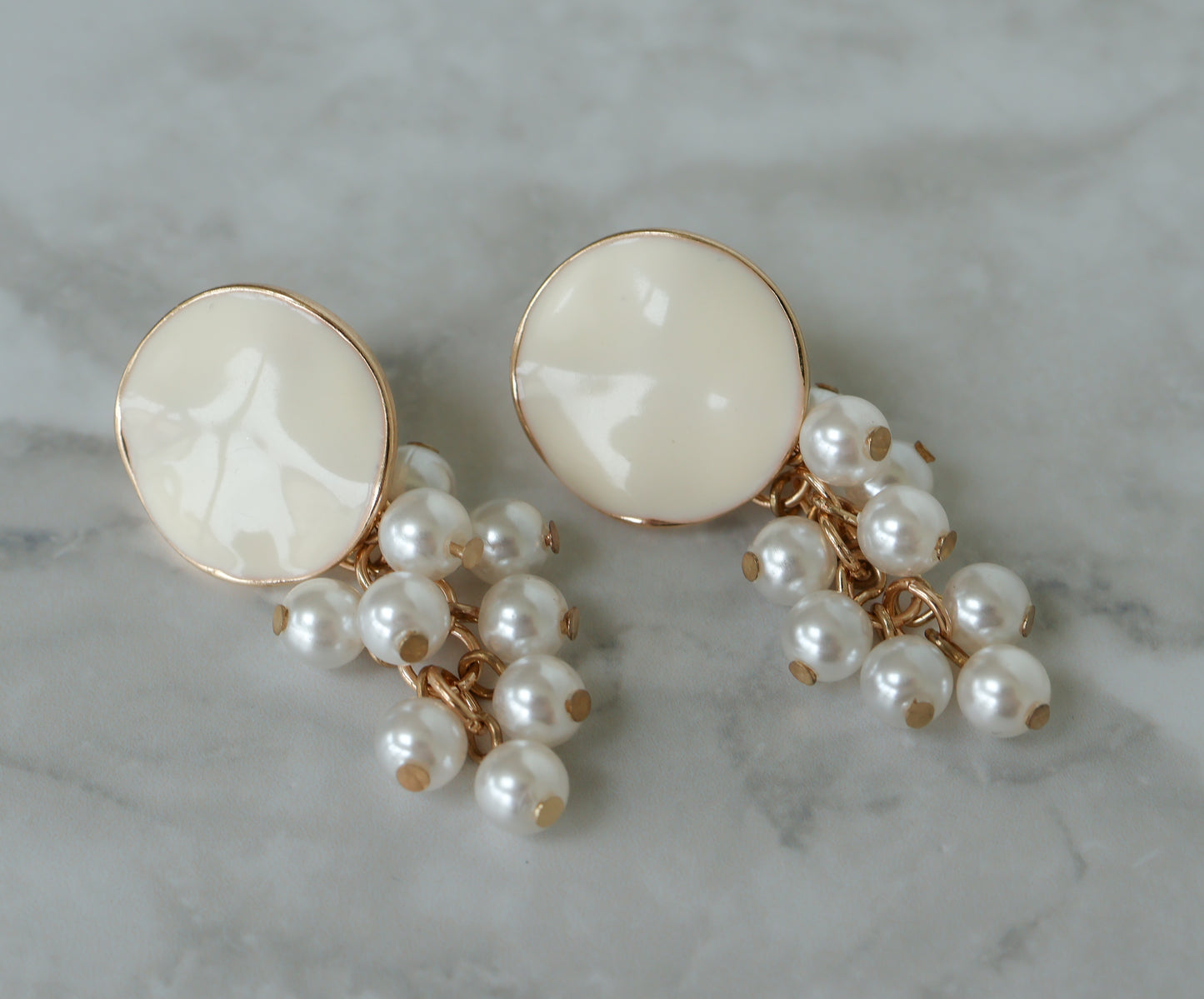Viva Pearl Drop Earrings - Ivory