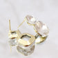 Radiance Duo Gem Earrings - Clear Crystal