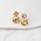 Radiance Duo Gem Earrings - Champagne