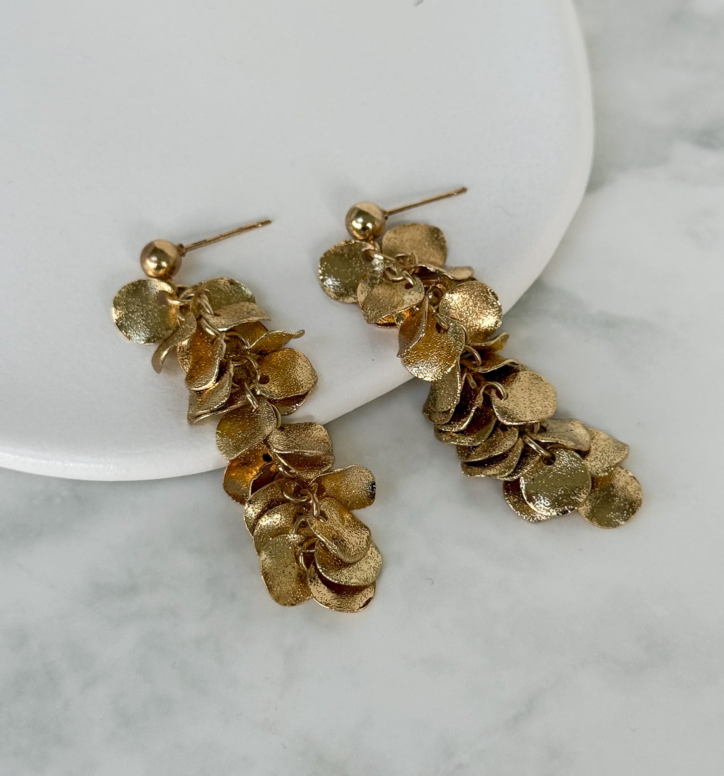 Solara Cascade Drop Earrings - Gold