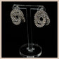 Silver Sparkle Elegant Swirl Diamanté Earrings - Silver