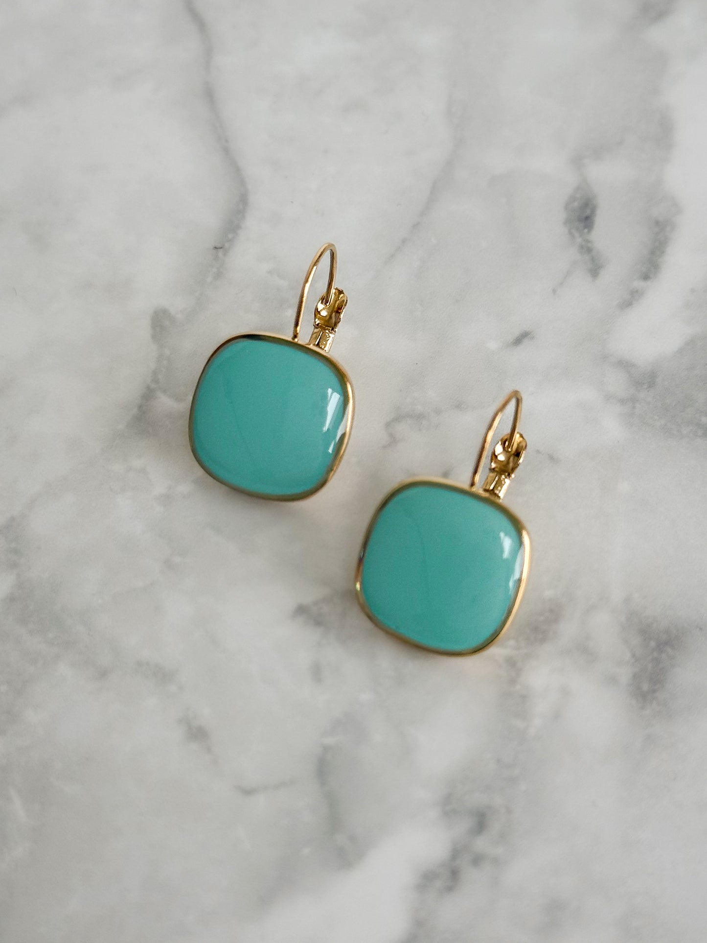 Viva Drop Earrings – Seafoam Aqua