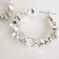 LUMINA Crystal Hoop Earrings - Silver