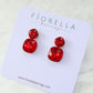 Radiance Duo Gem Earrings - Ruby