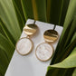 Oyster Glow Gold Statement Earrings