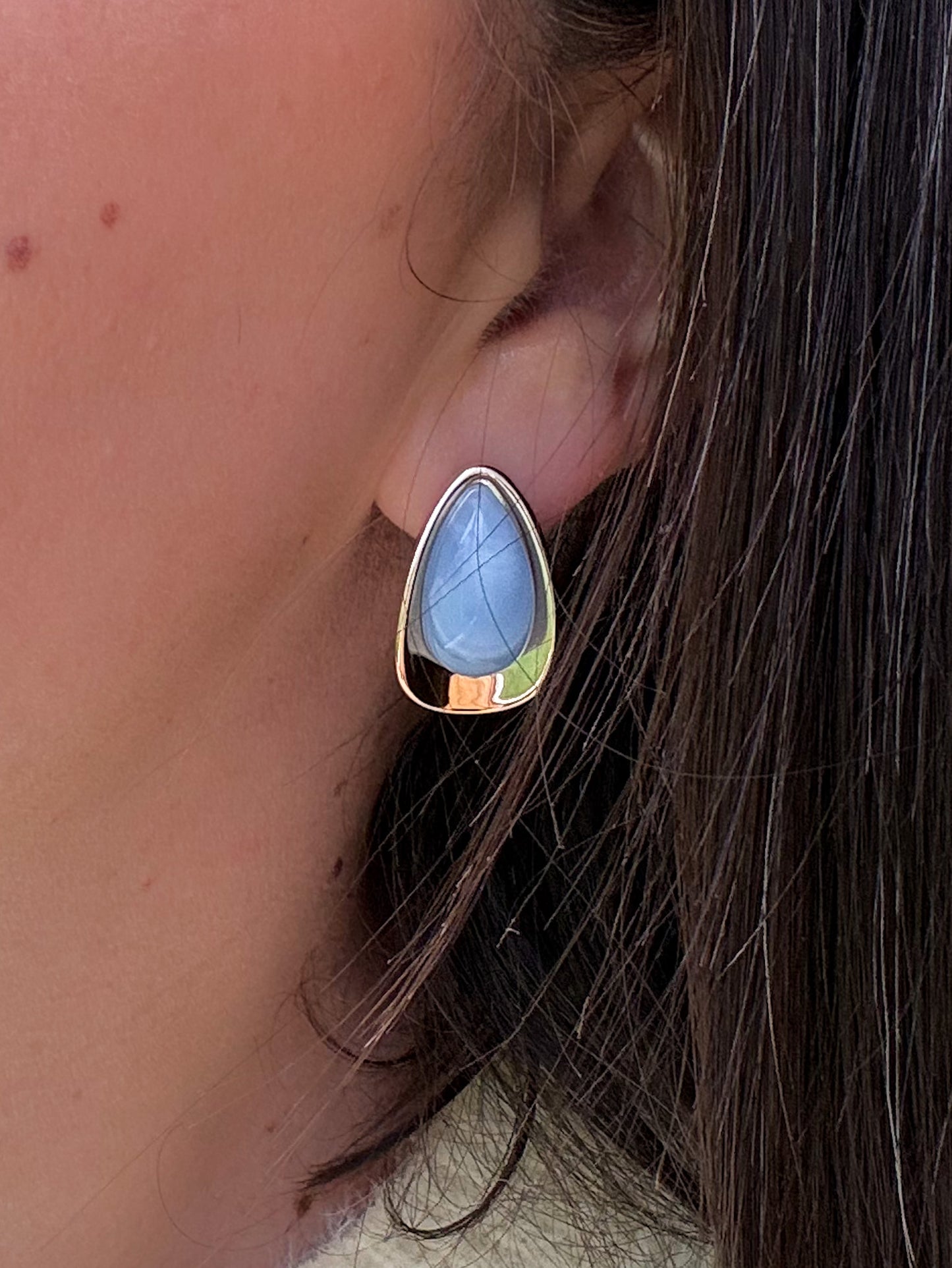 Nova Statement Studs – Powder Blue