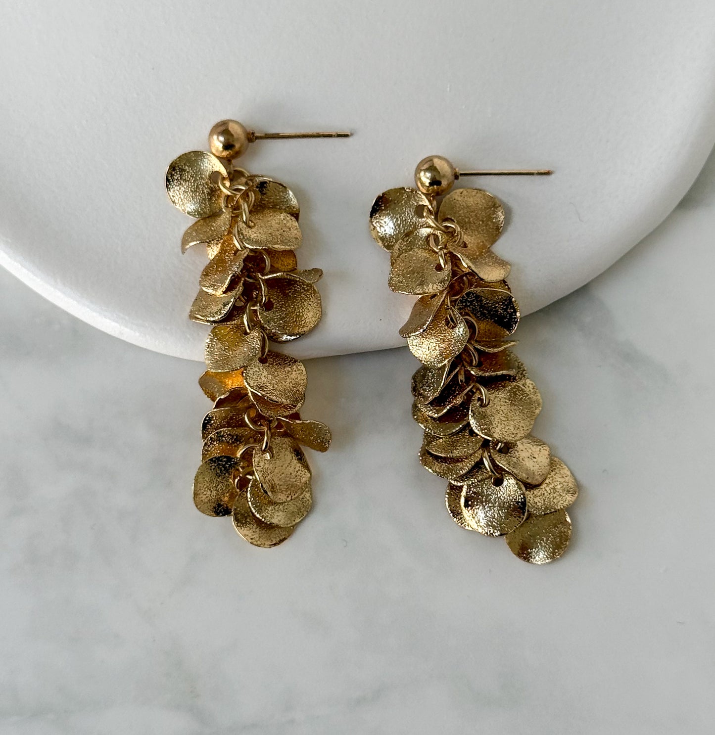 Solara Cascade Drop Earrings - Gold