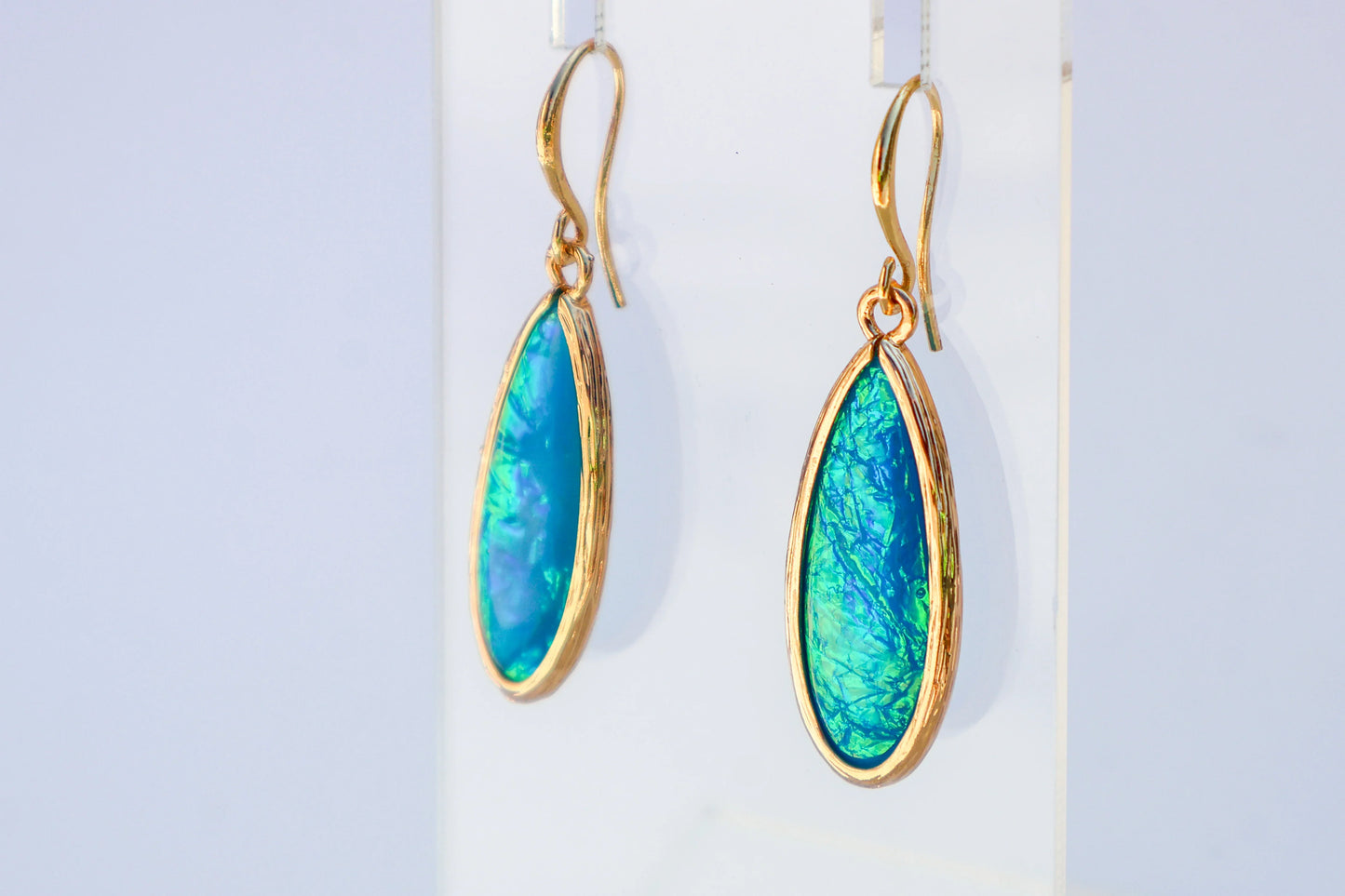 Iridescent Teardrop Elements Earrings
