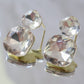Radiance Duo Gem Earrings - Clear Crystal