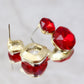 Radiance Duo Gem Earrings - Ruby