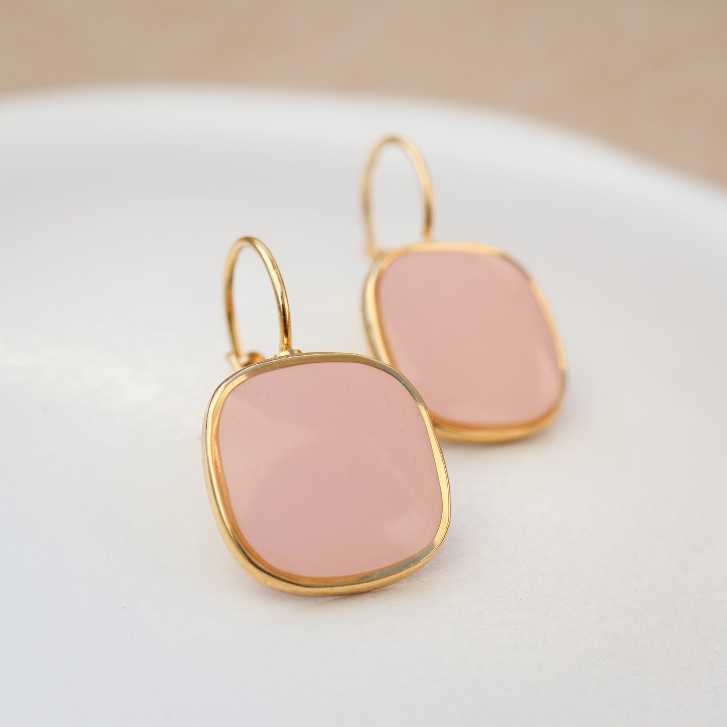 Viva Drop Earrings – Petal Pink
