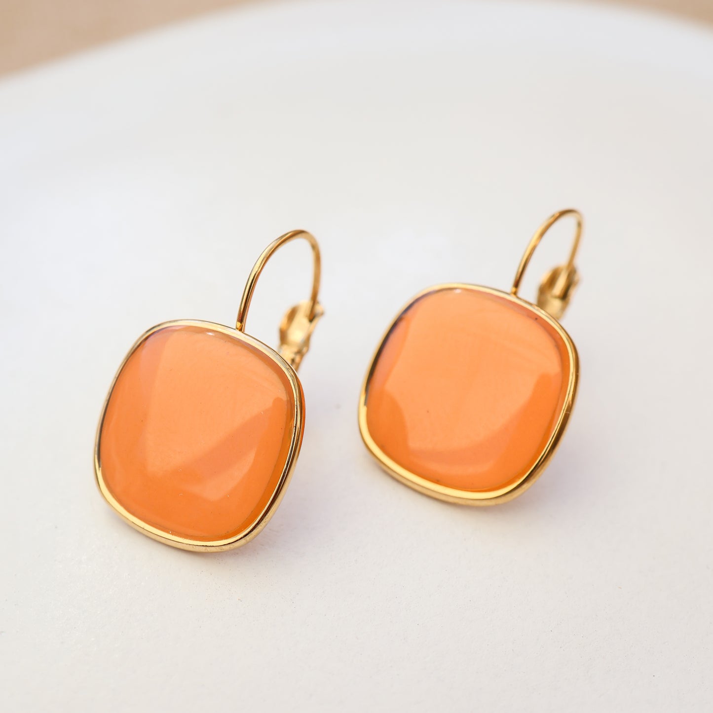 Viva Drop Earrings – Sunset Orange