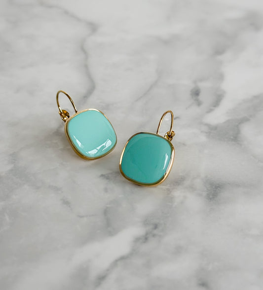 Viva Drop Earrings – Seafoam Aqua