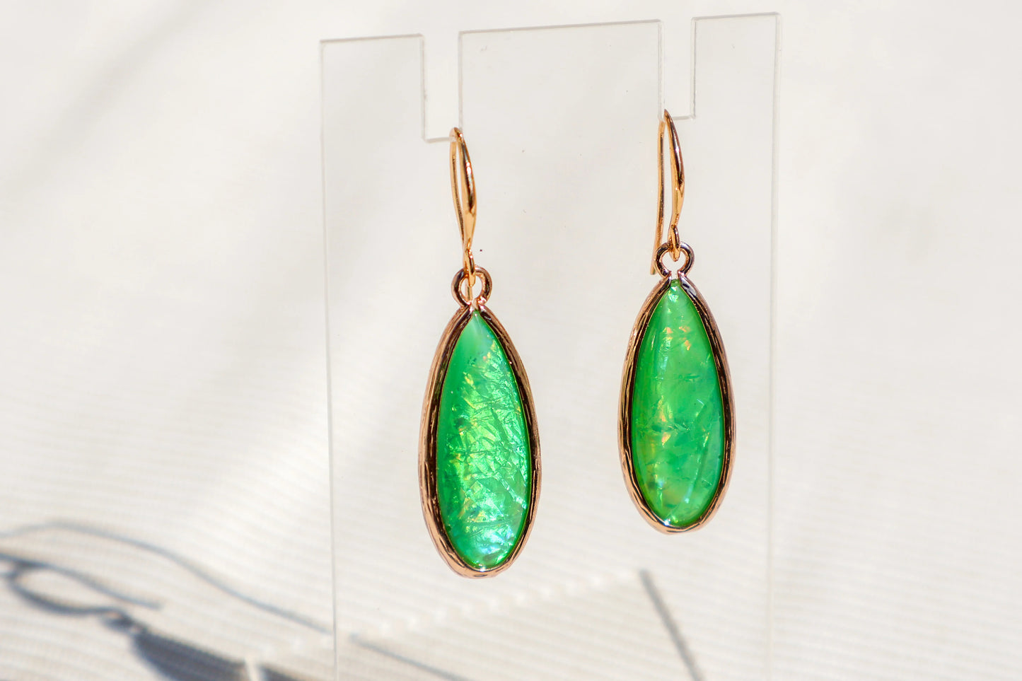 Iridescent Teardrop Elements Earrings