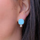 Viva Colour Pearl Earrings - Sky Blue